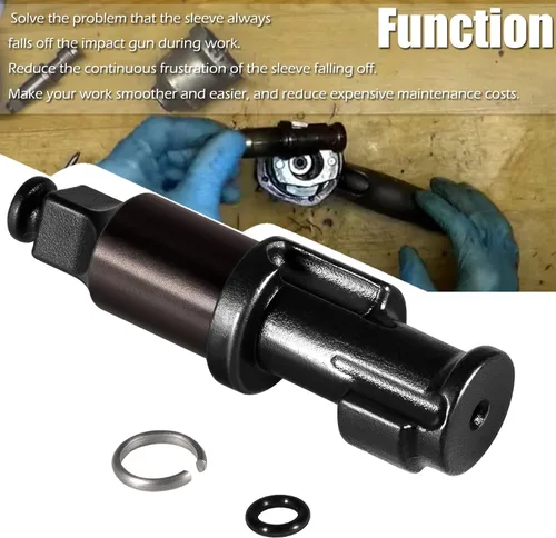 Miniatura 3 de Yunque de repuesto de llave de impacto de 3/8 pulgadas con junta tórica y clip de retención apto para Ingersoll Rand IR2112 e IR2115 reemplaza parte