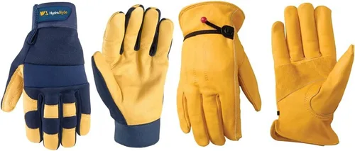 Wells Lamont Paquete de guantes de trabajo de cuero para hombre (320XL, 1132) | Resistente al agua, máxima destreza