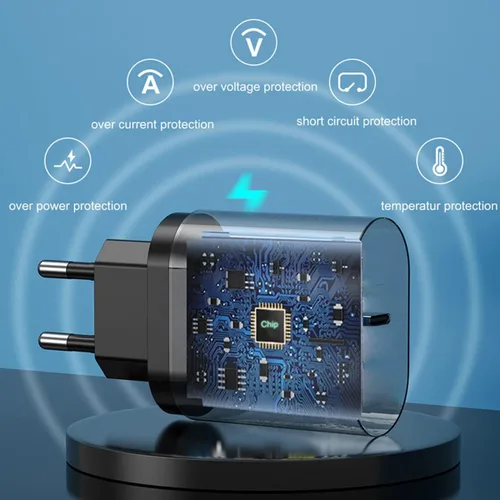 Miniatura 5 de 25 W europeo USB tipo C cargador súper rápido Europa adaptador de viaje bloque de enchufe para Samsung Galaxy S26 S25 S24 S23 S22 S21 Ultra Plus A25