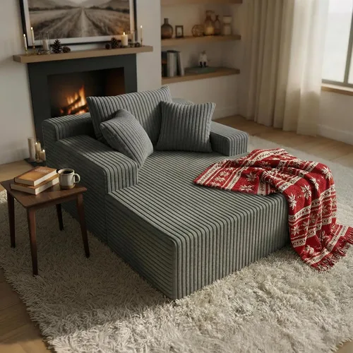 Miniatura 10 de Sytopia - Silla reposera con reposabrazos, sofá cama extragrande con 3 almohadas, cómodo sofá sin huesos, silla de lectura para dormir para sala