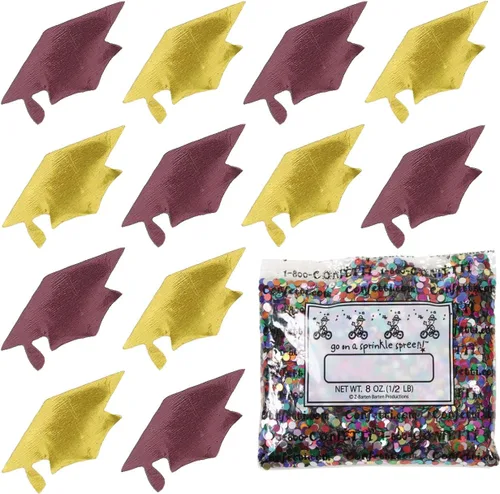 Miniatura 181 de Confetti Grad Cap Negro, Azul Marino Combo - 2 bolsas de media onza (1 oz)