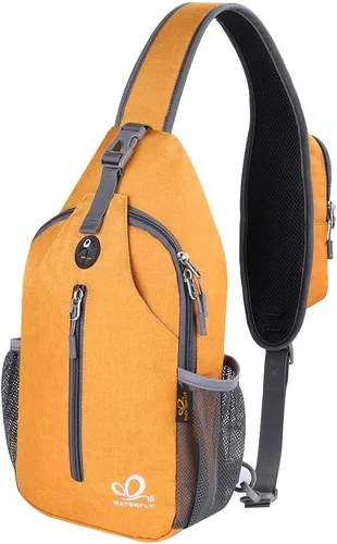 Miniatura 63 de WATERFLY Bolsa pequeña de senderismo: mochila cruzada para el pecho, mochila para hombres y mujeres con correa de hombro agradable a la piel