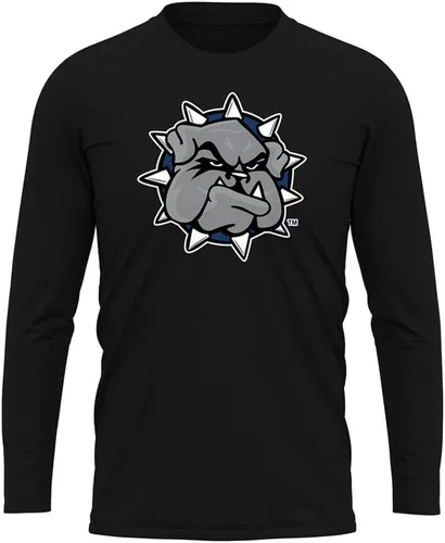 Miniatura 66 de Camisa deportiva de manga larga oficial de la NCAA Collegiate para hombre, colección negra con logotipo primario