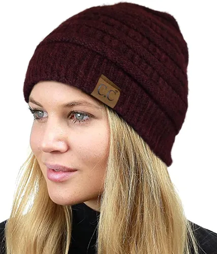 Miniatura 436 de C.C Trendy Warm Chunky Soft Stretch Cable Knit Beanie