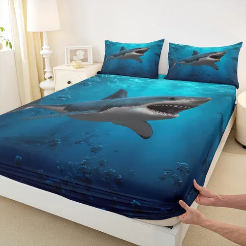 Miniatura 11 de Juego de sábanas bajeras para juegos tamaño individual, juego de ropa de cama con grafiti Lightning Strike para niños, adolescentes, decoración