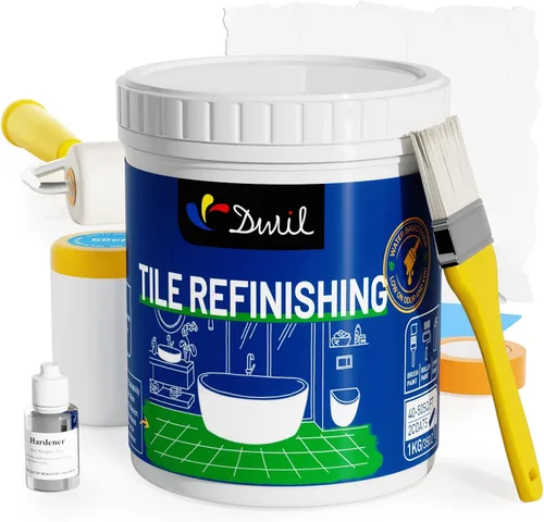 Miniatura 11 de DWIL Kit de pintura para bañera, bañera y azulejos con herramientas, pintura blanca para bañera a base de agua y bajo olor, fácil de usar para Blanco