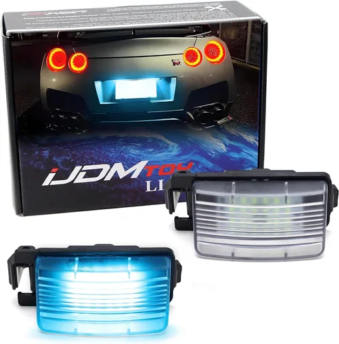 iJDMTOY Kit de Luces LED Completas para Matrícula Azul Hielo Compatible con Nissan 350z 370z GT-R Cube Leaf Sentra Versa Infiniti G25 G35 G37 Q60,