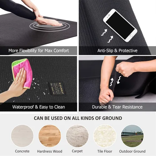Miniatura 4 de GXMMAT Large Yoga Mat 12'x6'/10'x6'/6'x8'(7mm), Extra Thick Workout Mats for Home Gym Flooring, Ultra Comfortable Non-Slip Quick Resilient Barefoot