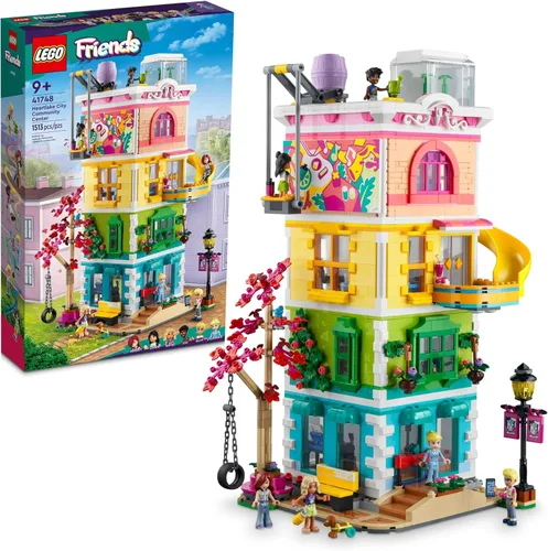 LEGO Friends Heartlake City Community Center 41748 - Juego de juguetes de construcción; desafío creativo para mayores de 9 años, incluye 6 mini