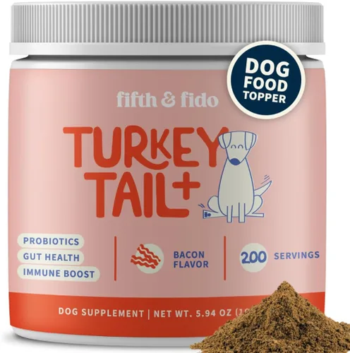Miniatura 10 de Fifth & Fido Seta cola de pavo para perros – Suplemento de seta cola de pavo para perros con apoyo inmunológico para lipomas, bultos