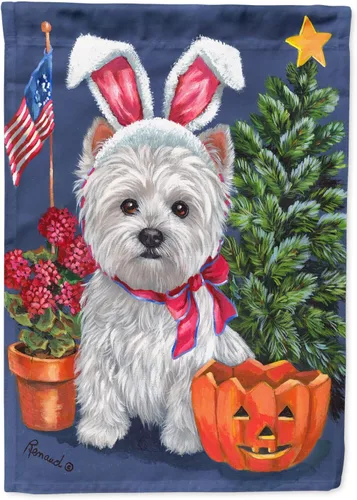 Miniatura 158 de Caroline's Treasures PPP3097CHF - Pijama de Navidad con diseño de bulldog francés para colgar en la pared, poliéster, tamaño de casa, multicolor