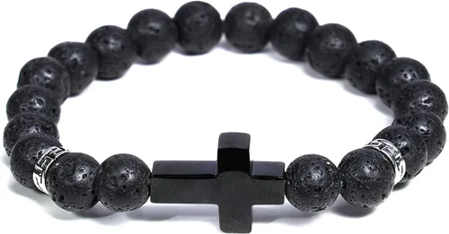 Miniatura 4 de MILAKOO Pulsera de cuero trenzado para hombres y mujeres, ajustable, color negro y marrón