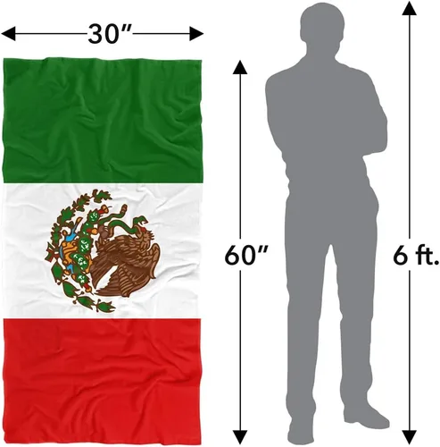 Miniatura 6 de LOGOVISION Toalla de playa con bandera de México, toalla de playa de 30 x 60 pulgadas