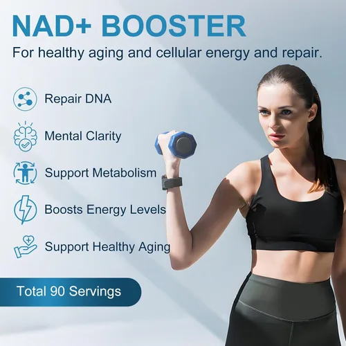 Miniatura 2 de Suplemento NAD+, 8525mg Refuerzo NAD Liposomal con Resveratrol NAD Plus con Coptisina, Quercetina, Curcumina, Apoya la Salud Celular, Fuerza Física