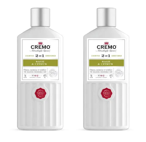 Miniatura 12 de Cremo Bourbon & Oak Barber Grade Champú y acondicionador 2 en 1, 16 onzas líquidas (paquete de 2) - Una sofisticada mezcla de especias