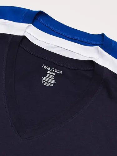 Miniatura 2 de Nautica Men's Cotton V-Neck T-Shirt-Multipack