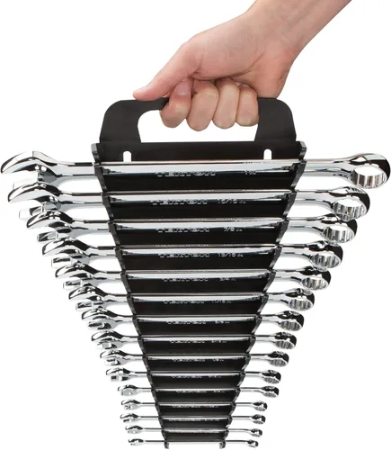 Miniatura 4 de TEKTON Soporte de llave combinada de 15 herramientas (negro) 79352 Fabricado en Estados Unidos