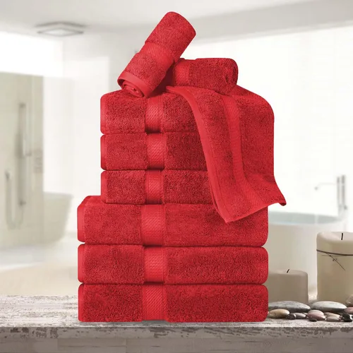 Miniatura 206 de Juego de 6 toallas de algodón egipcio Superior, incluye 2 toallas de baño, 2 toallas de mano, 2 toallas de cara/toallitas, ultra suaves de lujo