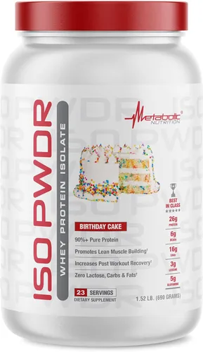 Miniatura 12 de Metabolic Nutrition Proteína de suero Isolate ISO PWDR Butter Pecan Cookie, 3.04 libras, 23 porciones, 0.86 oz de proteína, digestión rápida, cero