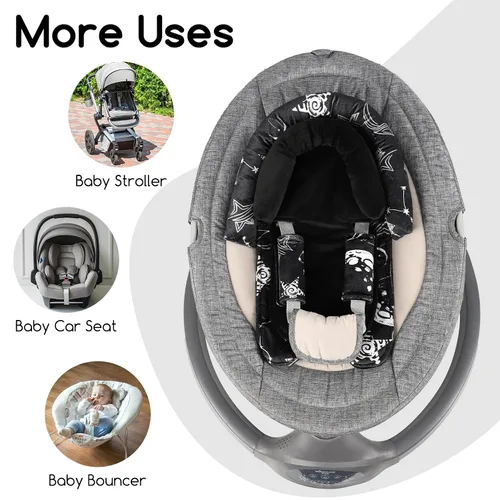 Miniatura 8 de GFU Apoyo para la cabeza del asiento de coche para recién nacido, 2 en 1 Apoyo para la cabeza y el cuerpo del asiento de coche para bebé