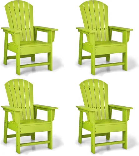 Miniatura 7 de Giantex Silla Adirondack para Niños, Silla de Patio de Césped de HDPE con Respaldo Ergonómico para Terraza, Porche, Patio Trasero, Junto a