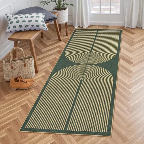 Miniatura 28 de Alfombra Moderna de Yute Fácil de Limpiar Arcoíris Lahome, 2x6 Alfombra de Pasillo Lavable para Cocina, Alfombras de Pasillo para Pasillos, Alfombra