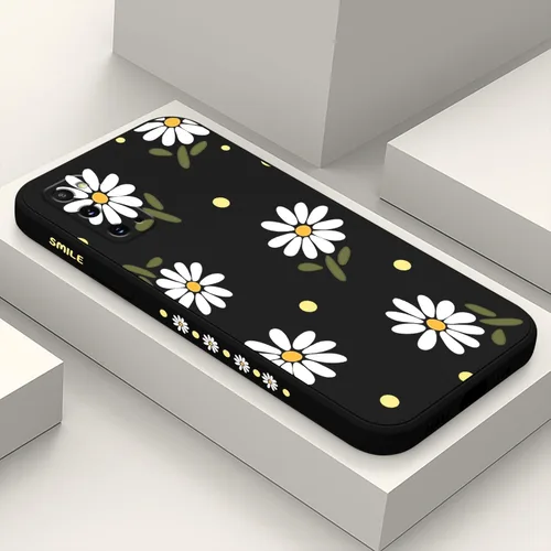 Miniatura 30 de LEECG para Samsung Galaxy S20 Funda, Diseño Creativo Lateral con Forro de Microfibra de Silicona Suave con Patrón de Flores para Cubierta de negro