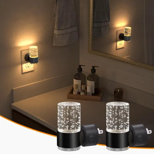 Miniatura 17 de NIORSUN Luces nocturnas enchufables en la pared, regulables con 3 modos de color y sensor de encendido/apagado automático, luz nocturna ultradelgada