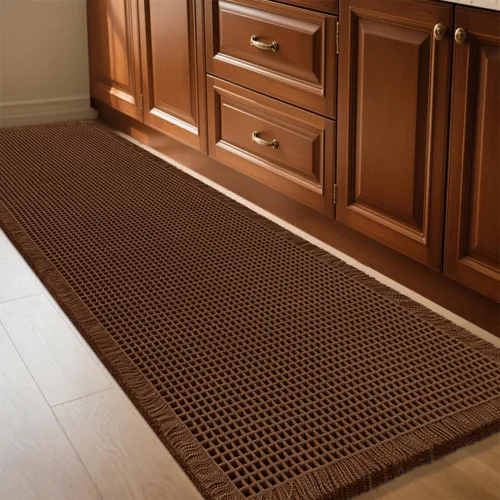 Miniatura 97 de IM HOME Tapete de baño de punto gofre, color caqui, de 24 x 17 pulgadas, tejido bohemio, moderno, absorbente, antideslizante, suave, lavable