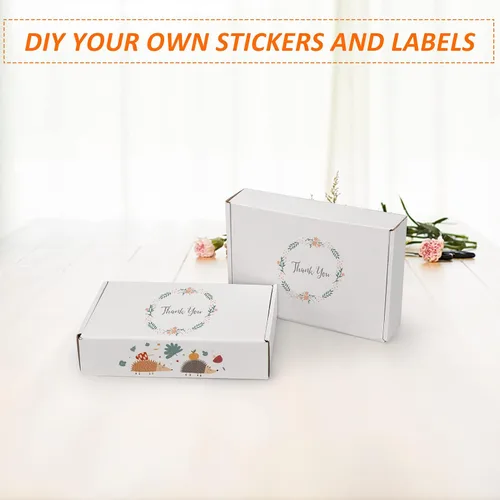 Miniatura 5 de HORLIMER - Cajas de envío de 9 x 6 x 2 pulgadas, conjunto de 25 unidades, caja de cartón corrugado blanca para envíos por correo de literatura Blanco