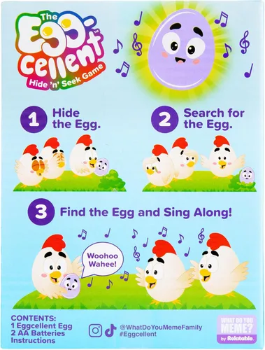 Miniatura 7 de Eggworthy by Relatable, el juego de escondite y busca apto para niños, juguetes para niños a partir de 3 años, incluye 1 juguete iluminado de huevo