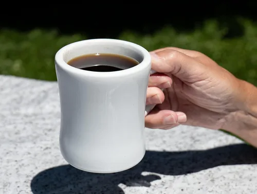 Miniatura 4 de Culver Taza de cerámica retro estilo restaurante de 10 onzas, asa en forma de C de dos dedos (Blanco, 1)