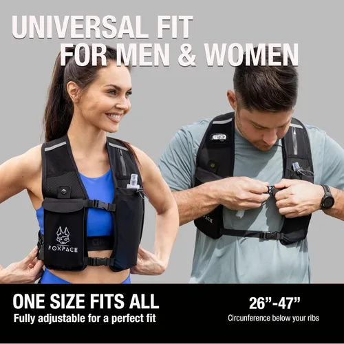 Miniatura 2 de Chaleco para correr para mujeres y hombres – Chaleco de hidratación – Mochila ajustable transpirable para senderismo maratón – Bolsillo impermeable
