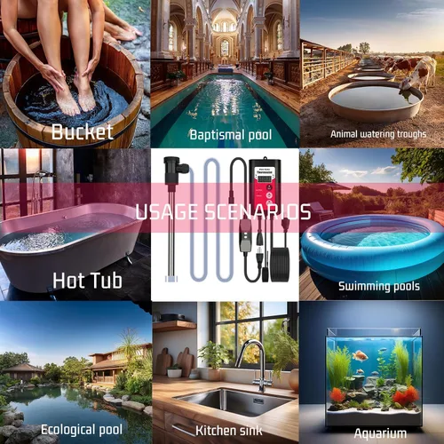 Miniatura 7 de Calentador de agua de inmersión de titanio de 240 V 3000 W, calentador de agua para piscina y bañera, calentador sumergible eléctrico portátil