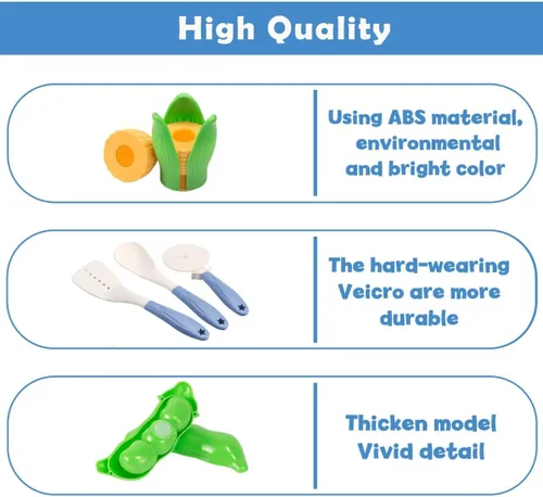 Miniatura 4 de Bruvoalon Juego de 67 piezas de juguetes de cocina para niños, juego de cocina de simulación para niños pequeños con ollas, sartenes, utensilios