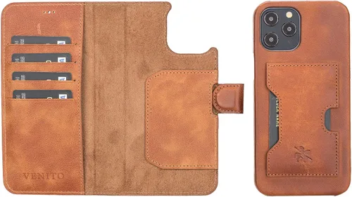 Miniatura 163 de Venito Florence - Funda de piel compatible con Samsung Galaxy S9, extra segura con bloqueo RFID, cartera desmontable para teléfono (gris decolorado)