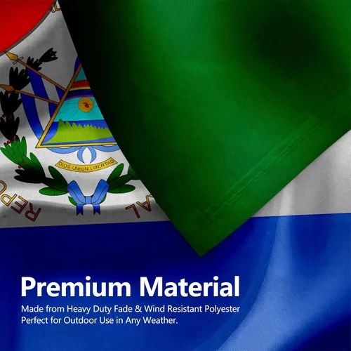 Miniatura 4 de Bandera guatemalteca de Guatemala y El Salvador de 3 x 5 pies de doble cara impresa para interiores y exteriores, bandera decorativa de tela