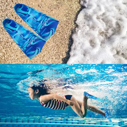 Miniatura 8 de Swimming Training Fins,Comfortable Silicone Flippers for Swimming and Diving,Size Suitable Kids Girls Boys Adult BE-Blue Seaarea