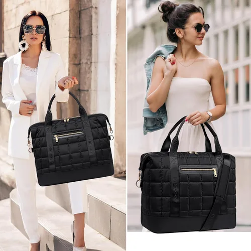 Miniatura 65 de BLUBOON Bolsas de viaje con cremallera, bolsa de lona para mujer, bolsa de fin de semana para mujer, bolsa de lona para llevar en la bolsa de lona