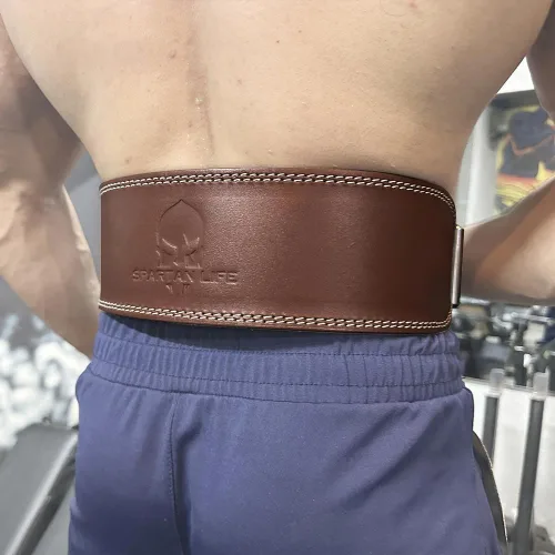 Miniatura 4 de Spartan - Cinturón de levantamiento de pesas (0.197 in de grosor), cinturón de levantamiento de cuero genuino para hombres y mujeres, cinturón