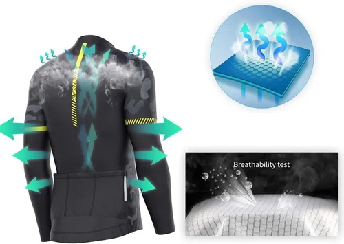 Miniatura 3 de 21Grams Cycling Jersey Mens Mountain Bike Bicycling Mens Cycling Jerseys Biking Long Sleeve Tshirts Shirts for Men Cycling