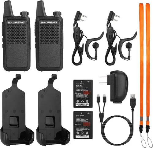 Miniatura 7 de BAOFENG GT-22 Walkie Talkies para adultos recargable, radios bidireccionales de largo alcance con batería de 1500 mAh, manos libres VOX portátiles