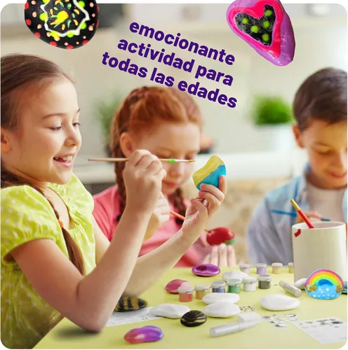 Miniatura 5 de Dan&Darci Kit de pintura de roca para niños, brilla en la oscuridad, regalos de Navidad, artes y manualidades para niños y niñas de 6 a 12 años
