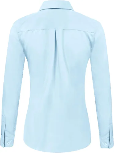 Miniatura 2 de Ruisin - Camisas supersuaves sin arrugas y con botones para mujer, unicolor, manga larga, diseño a rayas, estilo formal, blusa de vestir