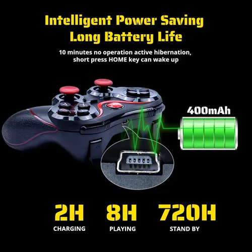 Miniatura 6 de Yoidesu X3 Gaming Controller for Android for IOS Mobile Phone TV Computer CP VR, Dual Vibration Wired BT Game Remote Gamepad Joystick with Built in
