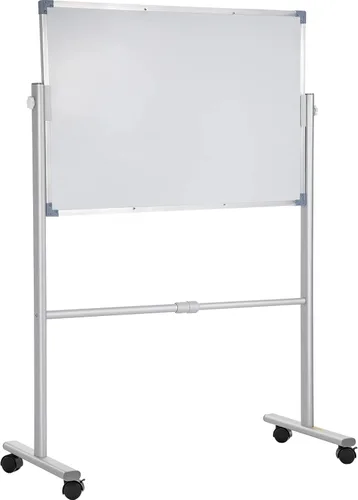 Miniatura 8 de VEVOR Pizarra blanca magnética móvil, 36 x 24 pulgadas, doble cara, pizarra de borrado en seco reversible de 360 grados, altura ajustable con marco