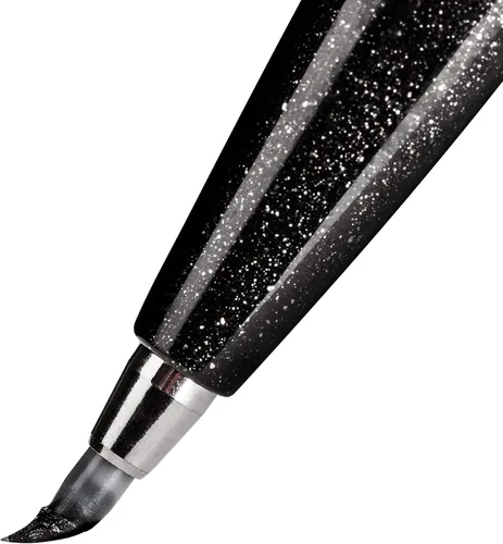 Miniatura 2 de Bolígrafo Pentel Fude Touch, negro, tipo pincel con punta de fieltro (SES15C-A)