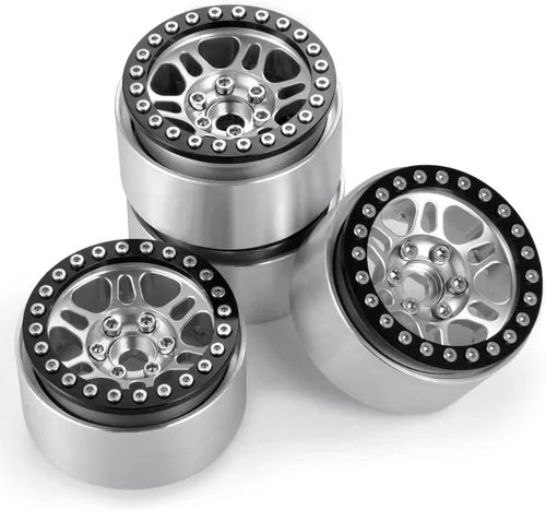 Miniatura 4 de AXSPEED Beadlock de metal de 1.9 pulgadas para llantas de rueda de oruga 1/10 TRX4 Axial Scx10 TRX4 Wraith D90 D110 RC Car, paquete de 4