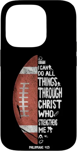Miniatura 16 de iPhone 13 I can do all things through Christ Philippians 4:13 - Funda de fútbol