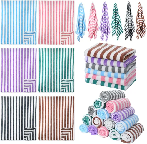 Moukeren Paquete de 30 toallas de playa de gran tamaño, absorbentes, de secado rápido, toallas grandes y suaves para piscina, toallas de viaje de 59